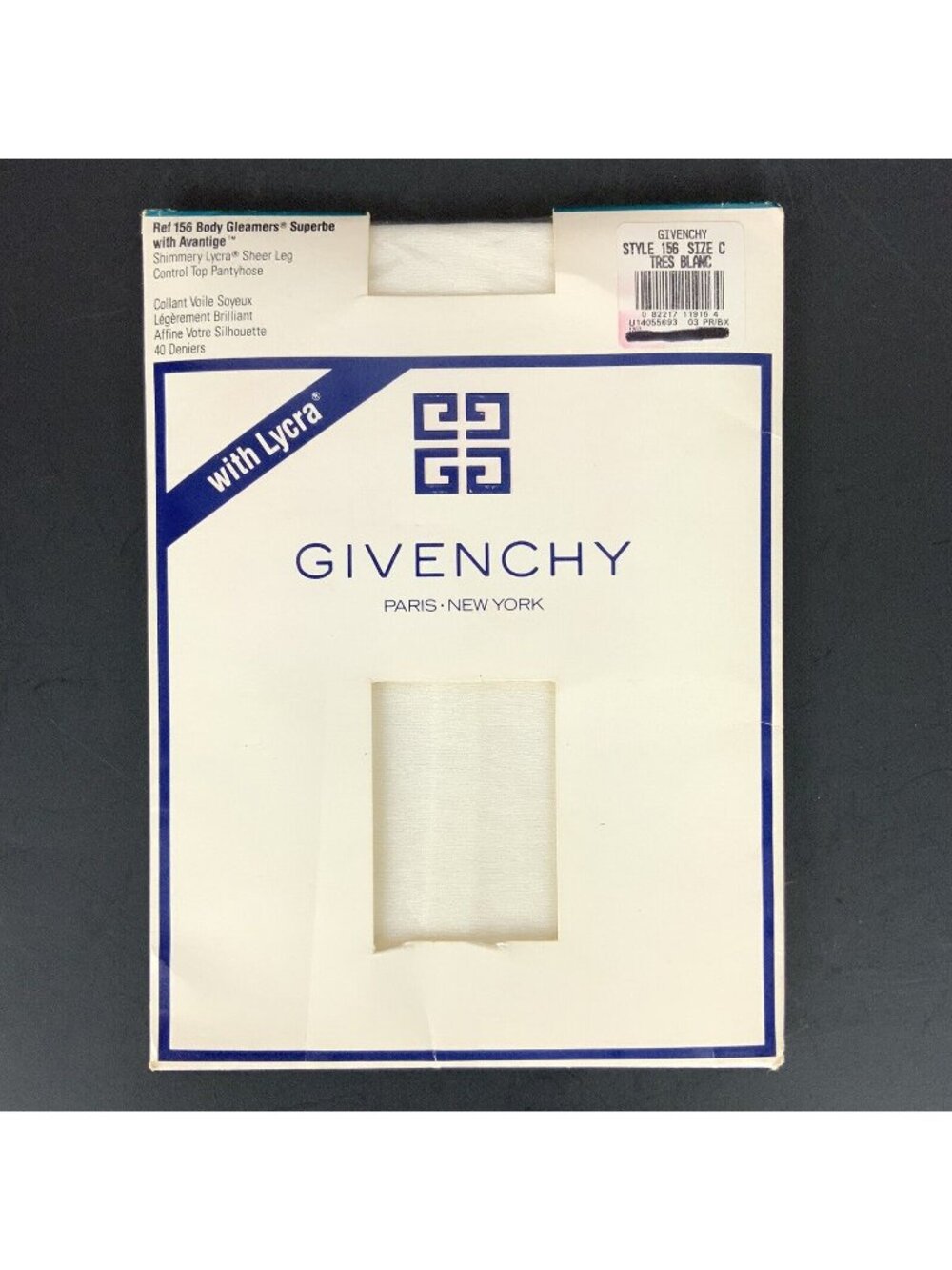 Givenchy Body Gleamers Pantyhose Size Large Shimmery White Control Top Sandalfoo
